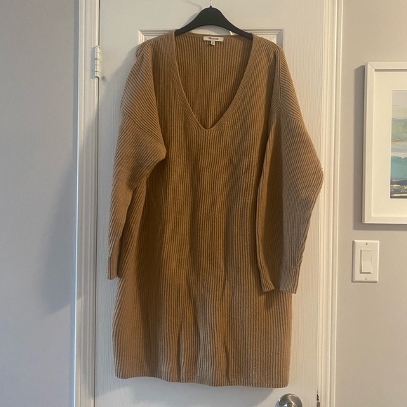 Madewell Camel Wool Blend Sweater Dress - Picture 4 of 10